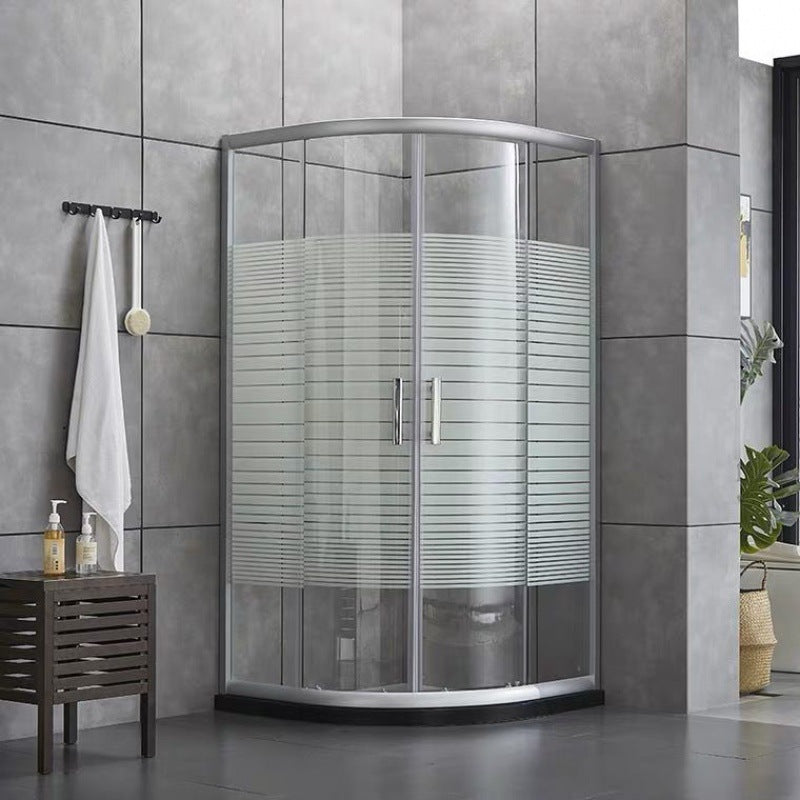 Cabine de Douche Demi-Ronde white line