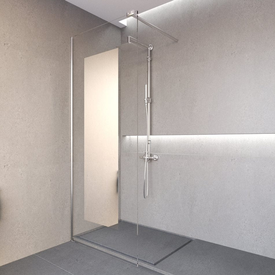 Paroi de douche fixe chromé 80/200cm - Time Design