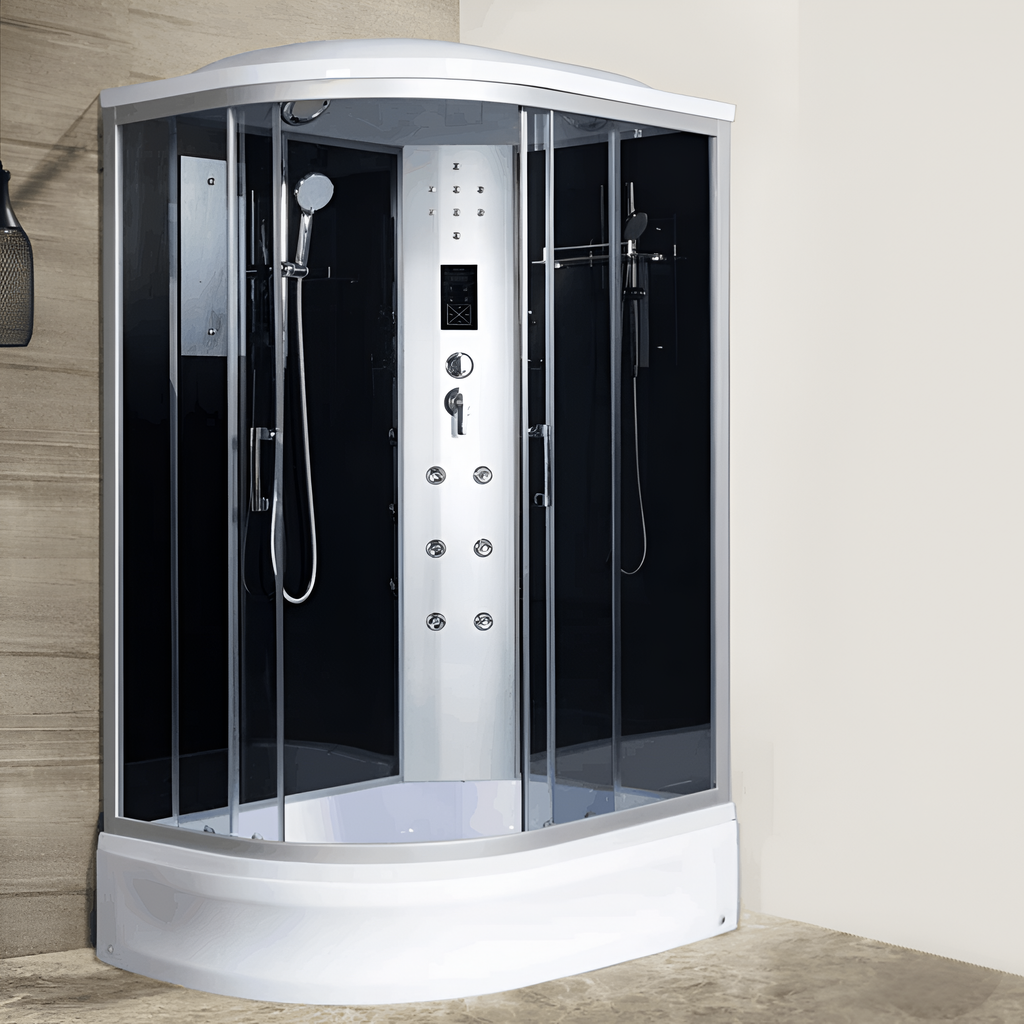 Cabine de Douche Hydromassage 120/80cm Demi-Rond